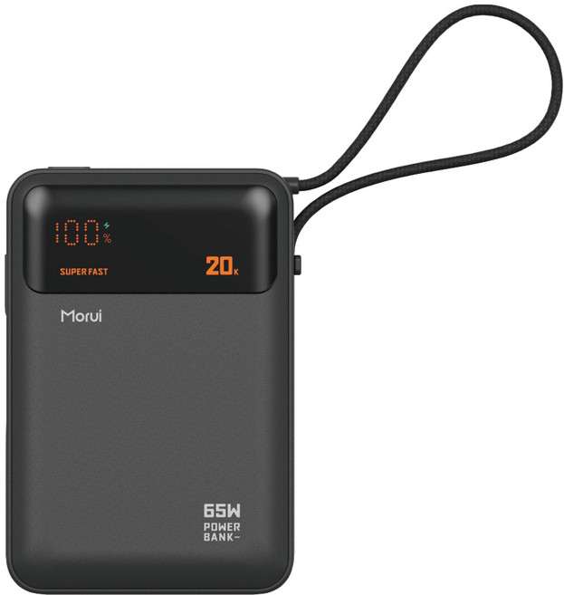 모루이 65W 대용량 보조배터리 MT-65 20000mAh, 블랙