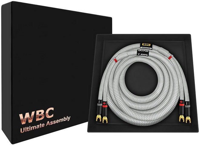 WORLDS BEST CABLES 3m(10피트) 얼티밋 - 7 AWG - 울트라 퓨어 OFC - 센터 채널용 프리미엄 오디오 애호가 HiFi 싱글 스피커 케이블 Eminen, WORLDS BEST CABLES 3m(10피트) 얼티