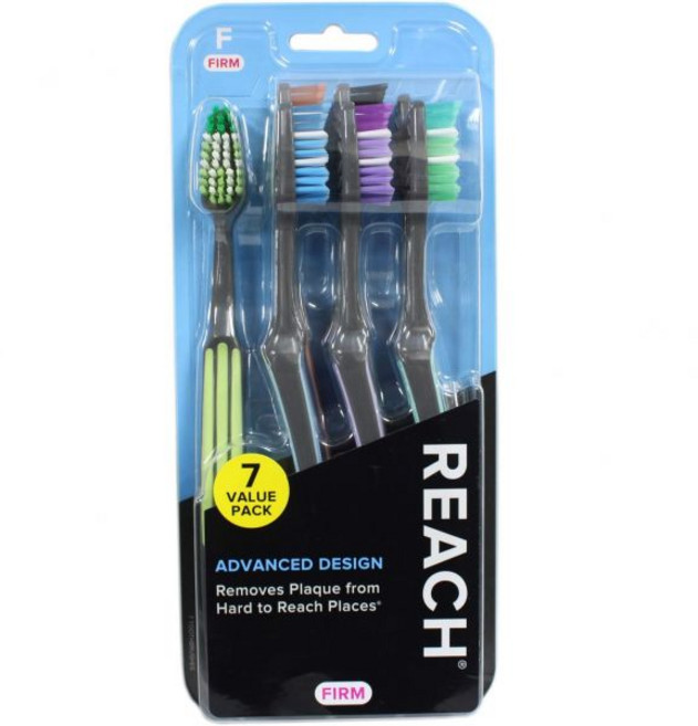 REACH 칫솔 리치 어드밴스드 디자인 성인용 단단함 7개입, REACH Advanced Design 성인용 칫솔,