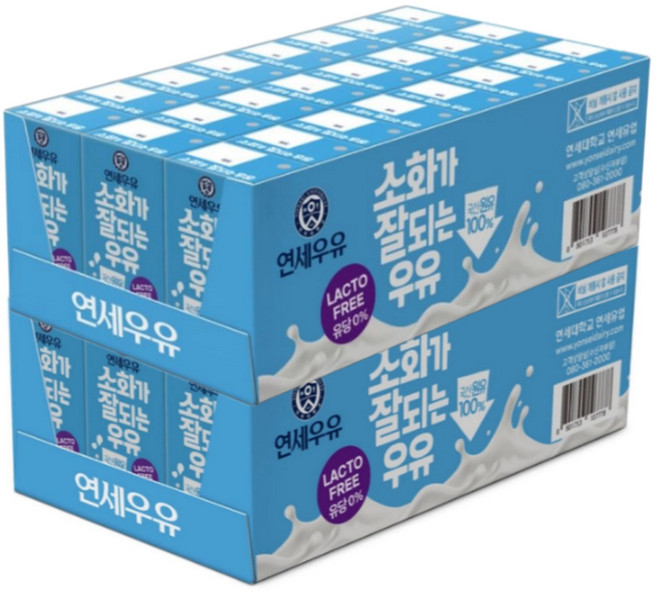 연세우유 소화가 잘되는 우유, 190ml, 48개