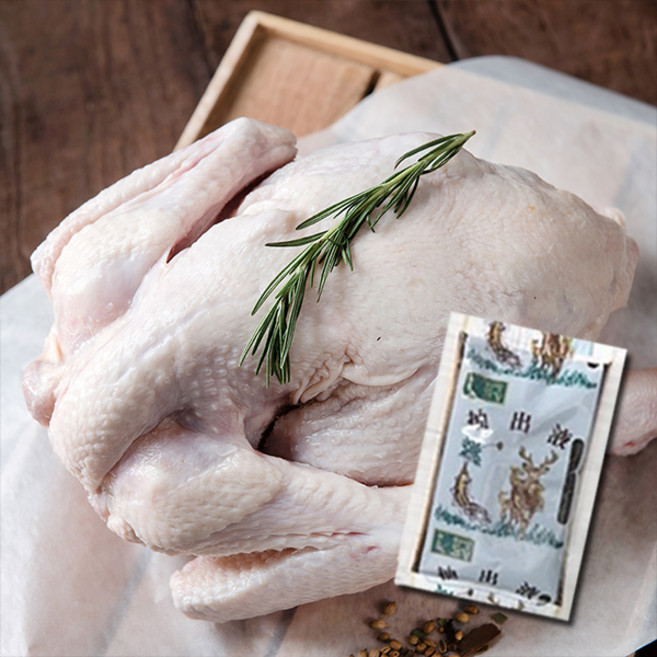 [냉장] 오구푸드 담백한 백숙용 토종닭 16호+한약재 포함, 1개, 1.3kg