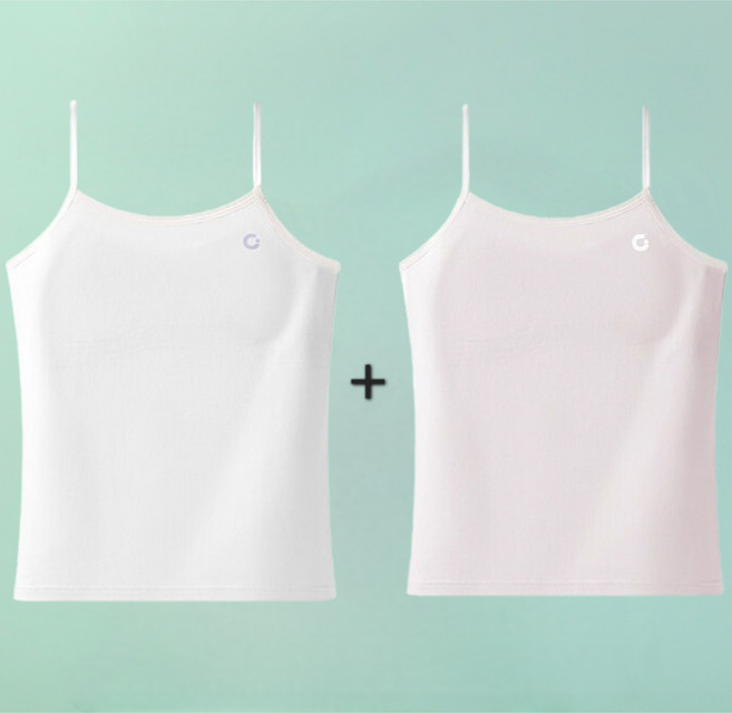 블리스8 주니어 여아 성장기 1단계 모달 브라 끈나시 2종세트