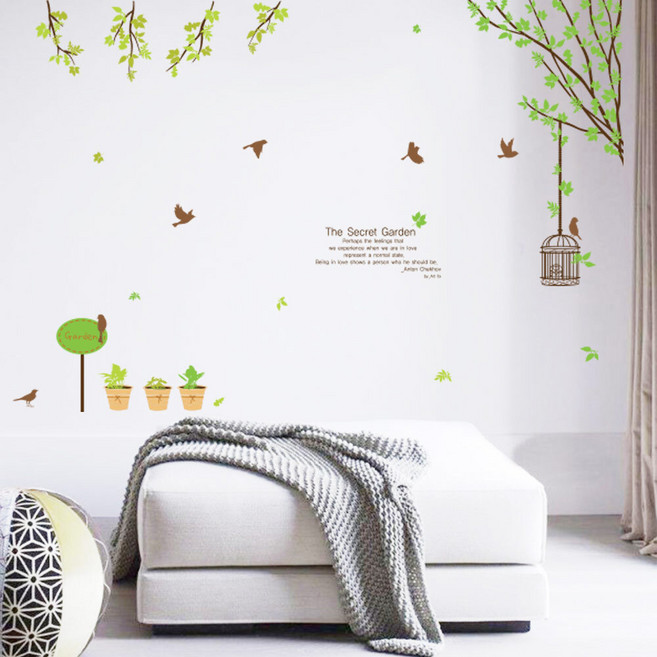 아트픽스 리무버블 인테리어 데코 스티커 벽지 시트지, IP362-비밀정원