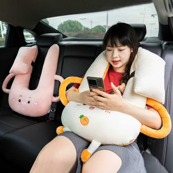 아동 차량베개 자동차 목 베개 헤드레스트 인형 A, C, 1개, C