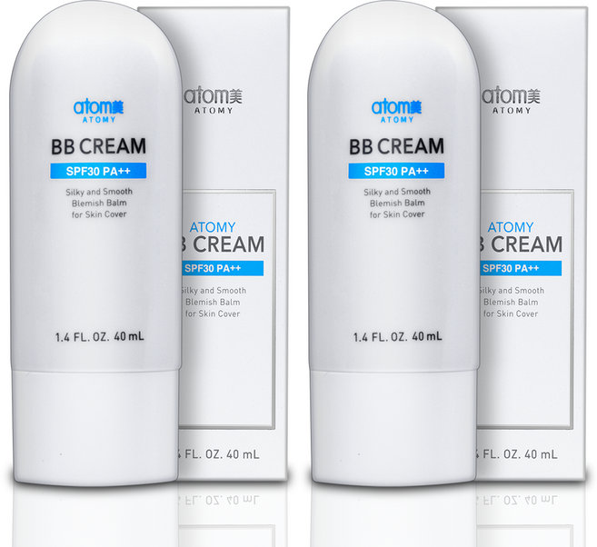 1+1 애터미 프리미엄 비비크림 커버력 좋은 톤업 크림, 2개, 40ml