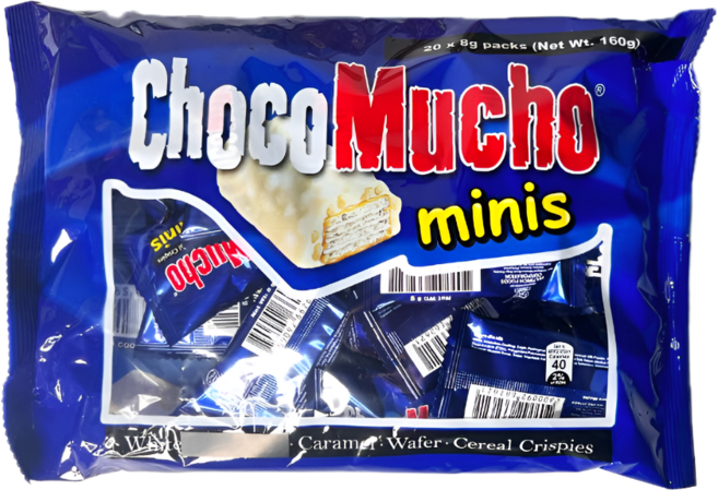 초코무초 미니 초콜릿바 화이트초코 수입과자, 160g, 4개