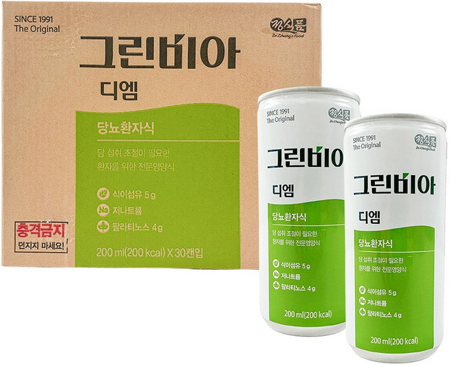 그린비아 디엠 당뇨 당뇨환자용 완전 균형 영양식 건강식 200ml 30개입 1개