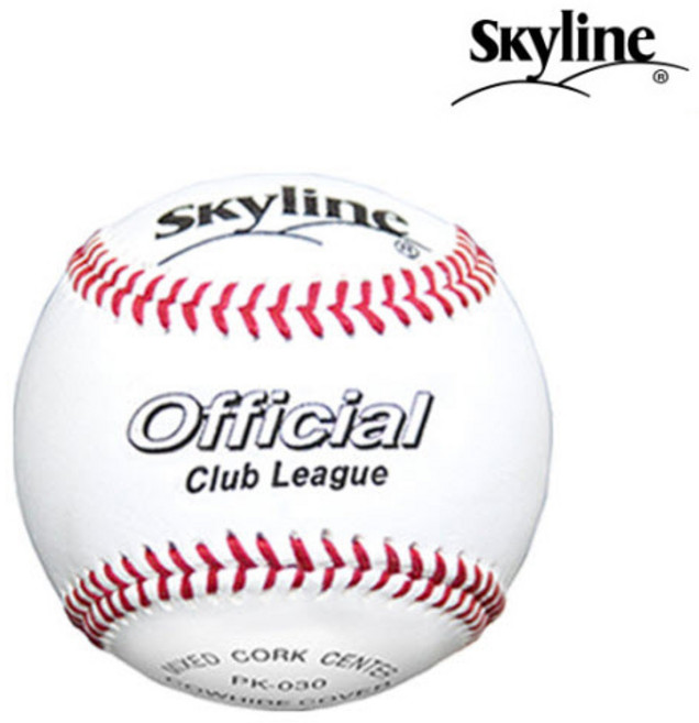 스카이라인 경식구 PK-030R 야구공 낱개 1개 사회인 리그 시합구 연습구 스크린 레슨장 연습장 캐치볼