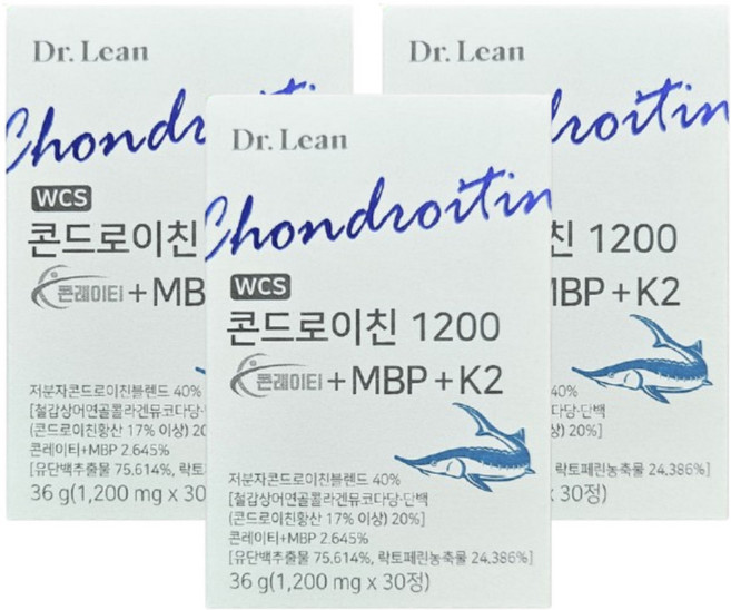 닥터린 콘드로이친 1200 콘레이티+MBP+K2, 30정, 3개