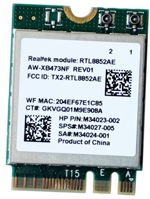 무선 모듈 AW-XB473NF RTL8852AE RTL8852 와이파이 6 MU-MIMO 네트워크 카드 블루투스 5.2 Win2.4G 5G 802.11AC/AX, 한개옵션0, 1개