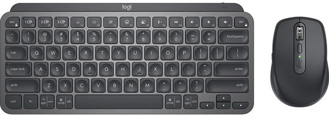 로지텍 MX 키 미니 비즈니스 무선 키보드 + 마우스 세트, 블랙, 텐키리스