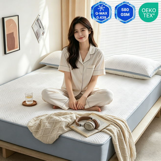 아리엘노 냉감 매트리스커버 여름 침대커버 쿨매트