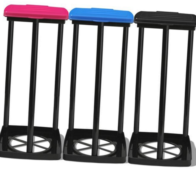 쓰레기봉투 거치대 3p 분리수거 분리수거함 재활용 걸이 스탠드, 틴토블랙 봉투거치대 (베이지2+블랙1) 3P