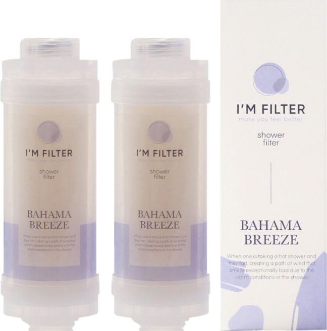 아임필터 비타민 녹물 염소 제거 향기 샤워 필터, 바하마브리즈, 2개