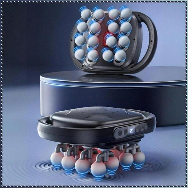 강력 전신 마사지 16 헤드 마사지기 근막 마사지건 깊은 이완 근육 풀림, 16헤드*2+2건