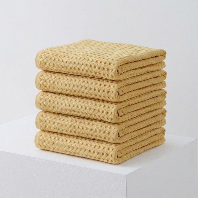 호텔수건 40수 부드러운 세면타월 데일리 프리미엄 수건, 5개, 열로우