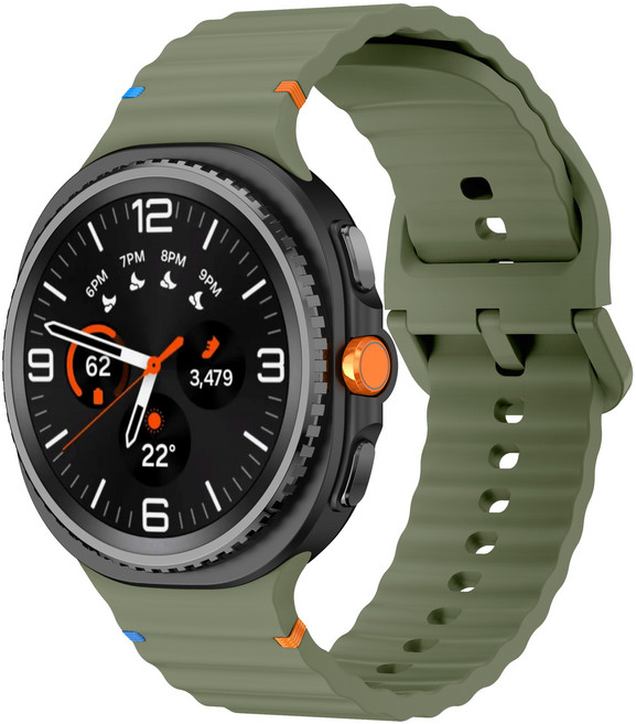 갤럭시워치 8 호환 실리콘 스포츠 밴드 컬러풀한, 다크 그린