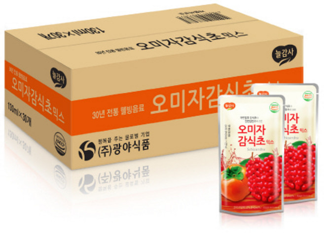 광야식품 오미자감식초 파우치 130ml 1BOX(30개입), 30포, 30개