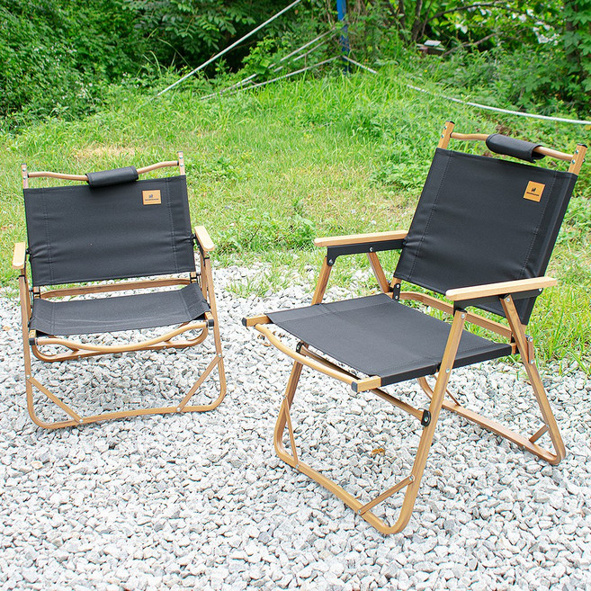 베어패커 알루미늄 경량 커밋체어 가방포함 캠핑의자 접이식 폴딩체어 대형, 블랙 대형 (가방포함), 1개