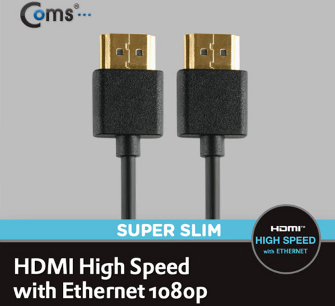 Coms HDMI 케이블(V1.4/초슬림)3M 고급/검정/ 24K 금도금 / 4K2K CT412