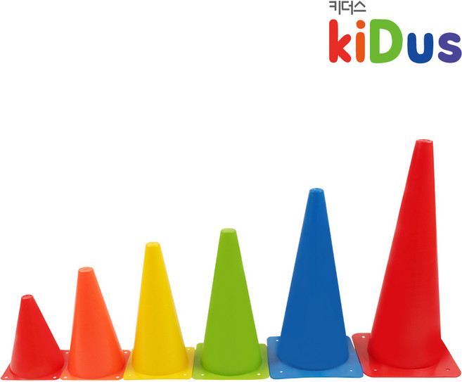 키더스 유아 아동 놀이 체육용 안전 칼라콘 23cm 낱개, 옐로우, 1개