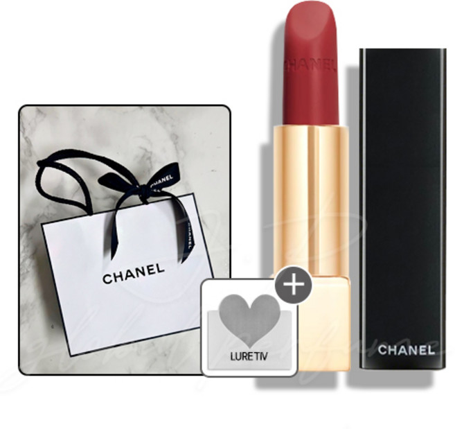 샤넬 루쥬 알뤼르 벨벳 58호 루쥬 뷔 (백화점 선물포장+선물카드), 1개, 3.5g, 58호-루쥬 뷔