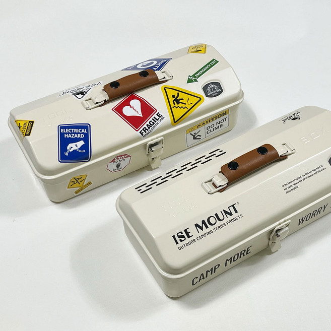 하우스팡 스틸 미니 공구함 가정용 캠핑 툴박스 다용도 공구함, 1개