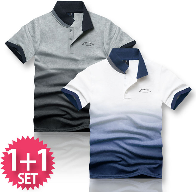 블루포스 베로볼 반팔 카라티 1+1 세트 [2장 묶음] 남자 티셔츠 남성 반팔티 단체티 남녀공용 커플티 여름 골프티 [국내생산]