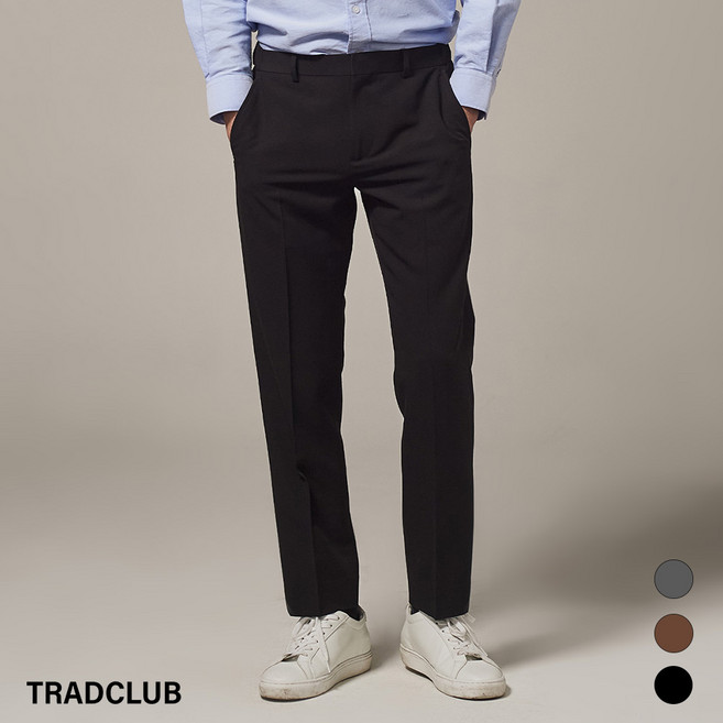 트래드클럽 이지 사이드 밴딩 크롭 테이퍼드 슬랙스 (3컬러 30~40)