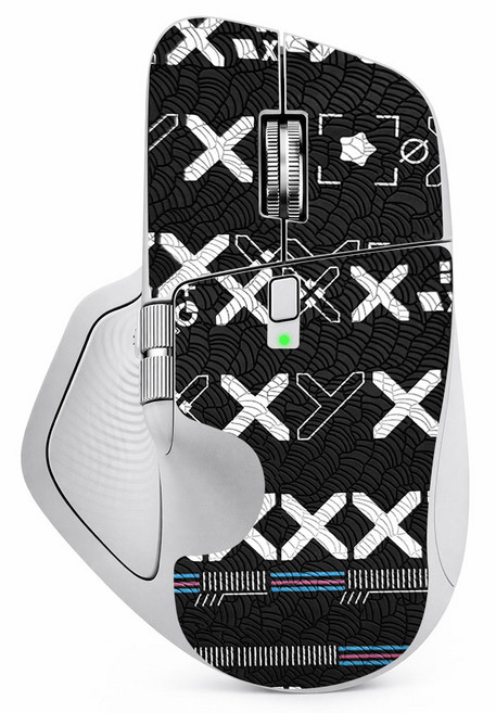 로지텍 MX Master 4 호환 하프스킨 마우스 그립 스티커, 블랙, 나이트엑스