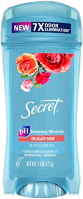 Secret 48시간 클리어 젤 데오드란트 장미 향 2.6oz, 73g, 1개 - 쿠팡