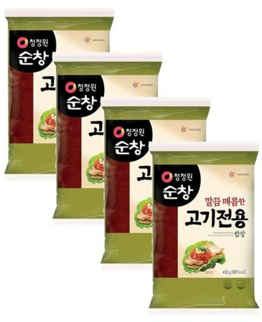 청정원 순창 고기전용 쌈장, 450g, 4개