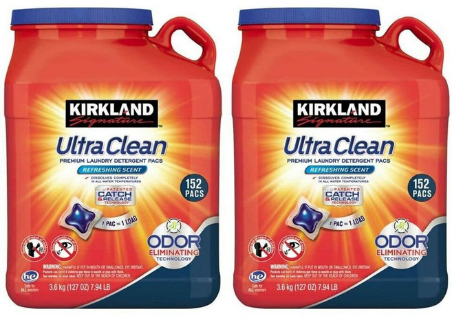 커크랜드 시그니처 울트라클린 세탁세제152팩 2개 Kirkland Clean Laundry