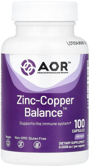 AOR 아연-구리 밸런스 식물성 캡슐 100개, AOR08291, 100정, 1개