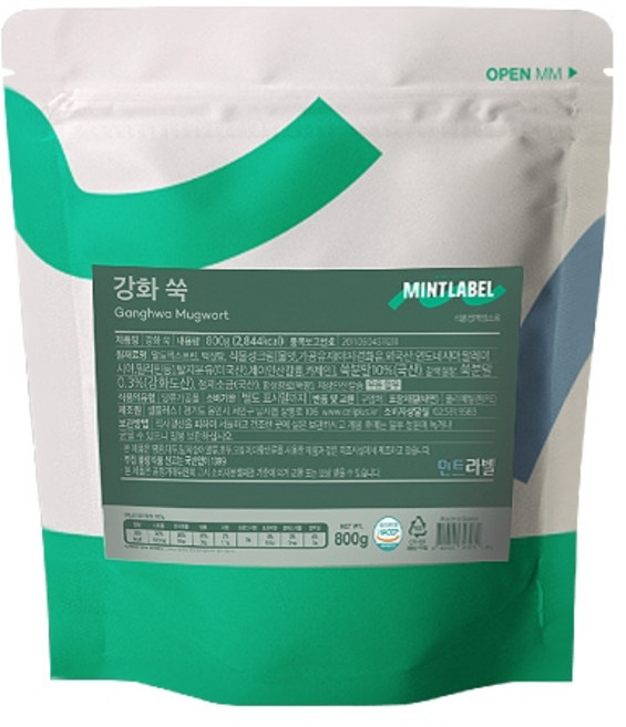 민트라벨 강화 쑥 파우더, 800g, 9개, 1개입