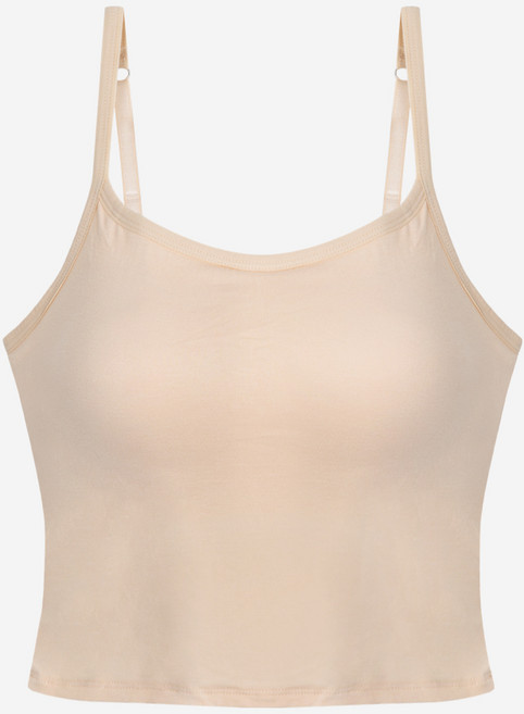 속맘 청소년 크롭 끈 나시 1P 일체형패드 캡내장