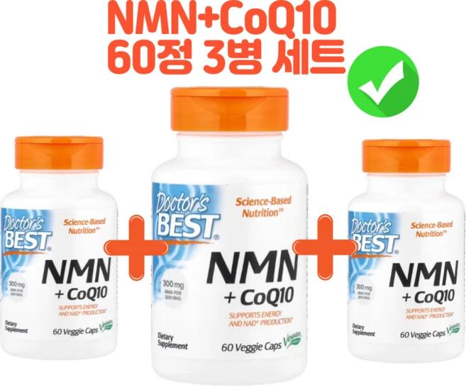 닥터스베스트 NMN + 코엔자임큐텐 베지캡, 60정, 3개 - 쿠팡