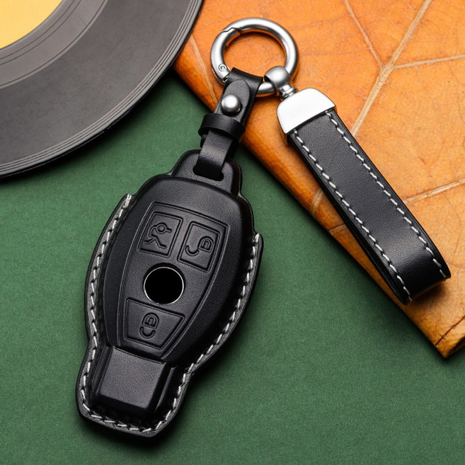 CABULE 호환 벤츠 자동차키케이스 가죽 차키케이스 자동차키링 차량용품, B타입