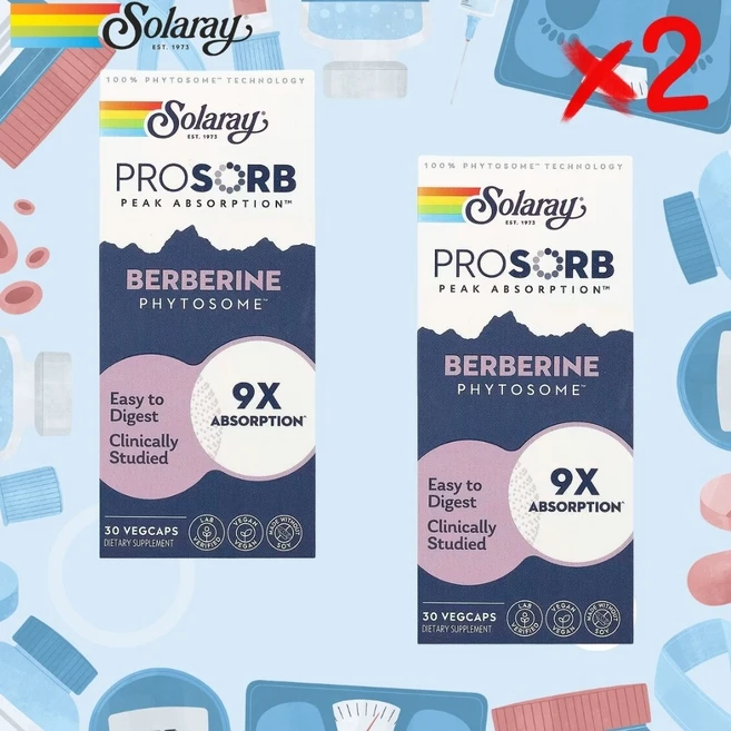 1+1 솔라레이 베르베린 Berberine phytosome 30정 버버린 - 쿠팡