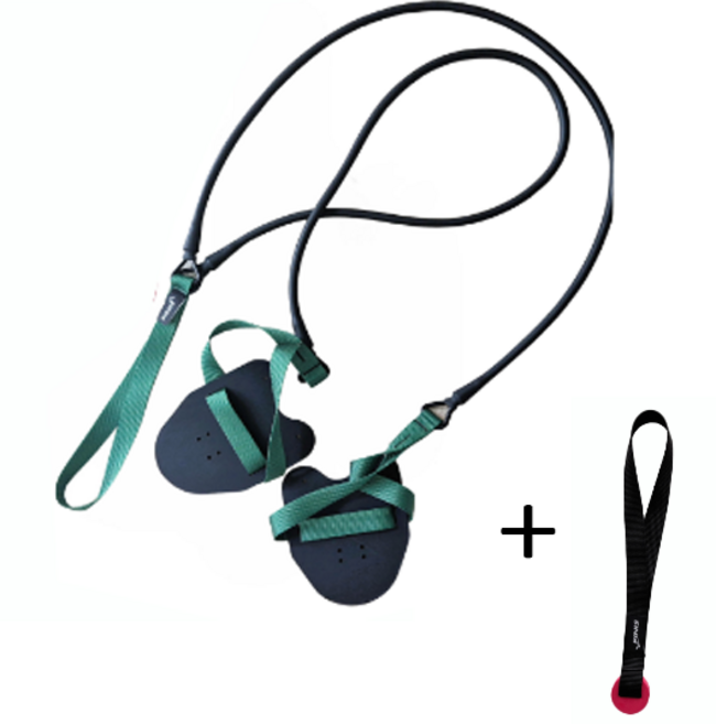 피니스 패들형 코드 + 도어 앵커 스트랩 세트 / 저항 코드, 빨강(중)+도어앵커