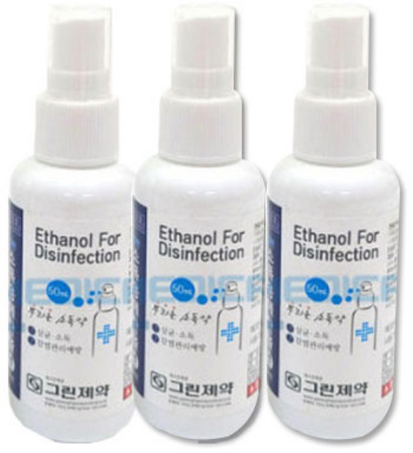 그린제약 소독용 에탄올 스프레이 60ml, 3개입