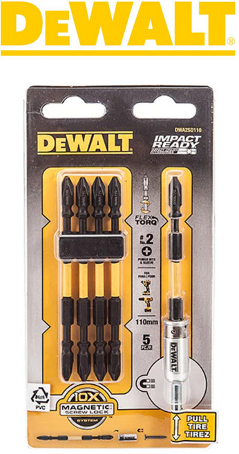 디월트 토션 비트 자화기 세트 DWA2SD110, 1세트