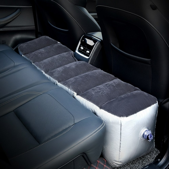 뒷좌석 에어매트 2열 에어 쿠션 발받침 차량 평탄화 차박 차량용 뒷자석 매트리스, 단색, 매트+에어펌프