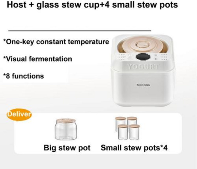 1L 다기능 요구르트 기계 항온 완전 막걸리 LEBEN 식초 자동 낫토 발효기 효소, 영국, High end