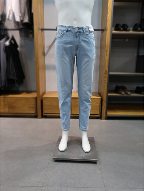 지오지아 ZIOZIA 남성 여름 테이퍼드핏 데님 팬츠 ABF2DP1122-LBL