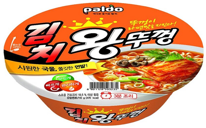 왕뚜껑 김치 컵라면, 6개