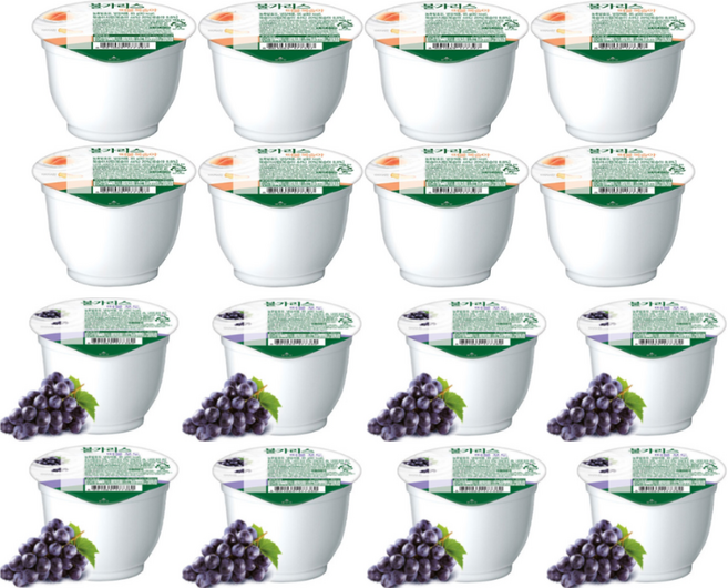 남양 떠먹는 불가리스 복숭아85g 8개+포도85g 8개 총16개