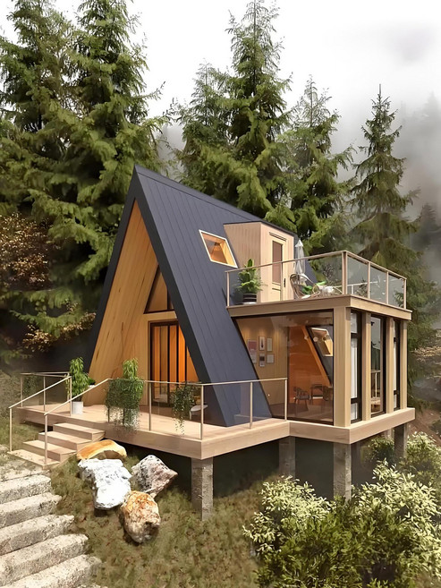 컨테이너 하우스보다 예쁜 A프레임 조립식 목조주택, 18. 방부목 도어창문 세트