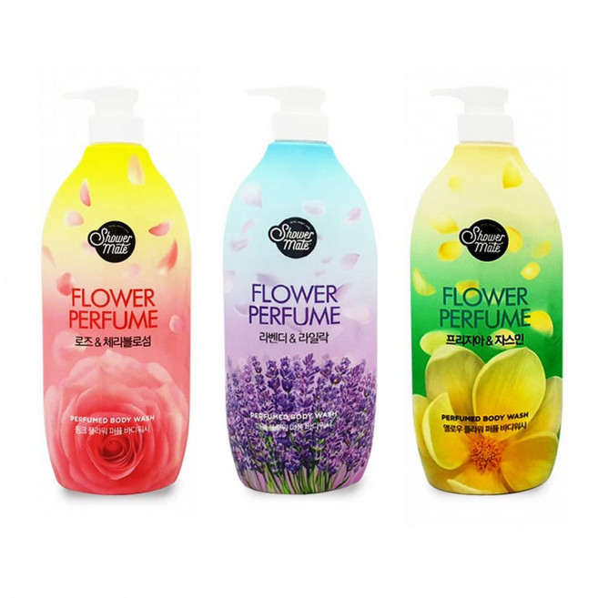 바디워시/ 대용량 샤워메이트 플라워향 바디클렌져, 900g, 1개