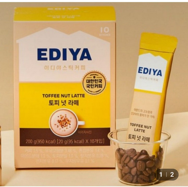 이디야 토피넛 라떼, 20g, 10개입, 1개